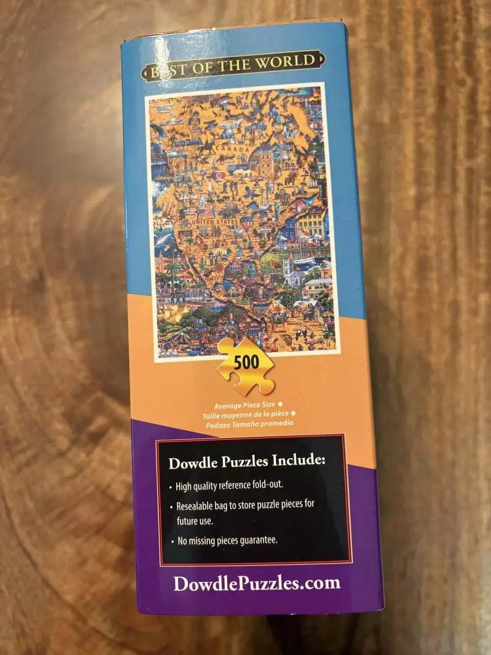 Dowdle Best Of The World 500 Piece Jigsaw Puzzle Multi-Color USA 19.25x26.625